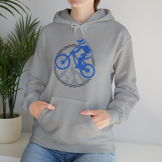 Bike Sweatshirt | MTB Chain Mountain Bike Biking | Unisex Hooded Hoodie Sweatshirt