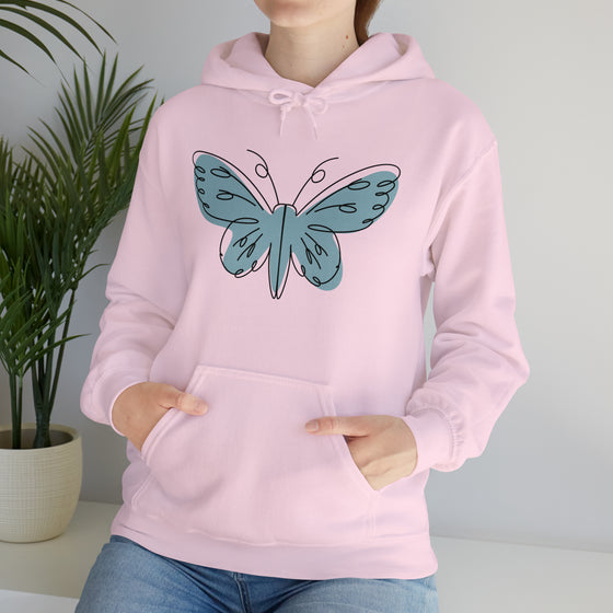 Abstract Shapes V18 Butterfly | Abstract | Minimalist | Modern - Unisex Hooded Hoodie Sweatshirt | Embrace Your Vibe