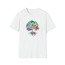  Watercolor Tree of Colorful Life V4 Outdoor Life |  Unisex Soft style T-Shirt | Embrace Your Vibe