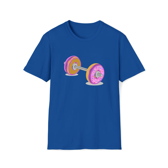 Donut Barbell Foodie Shirt | Abstract | Unisex Soft Style Tee T-Shirt