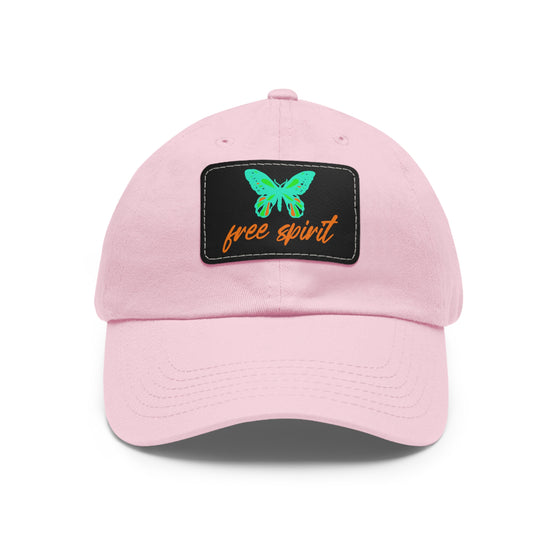 Free Spirit Butterfly Hat | Leather Patch Baseball Cap