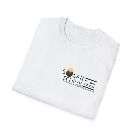 NEW YORK Total Solar Eclipses April 8  2024  Total Eclipse  |  Unisex Soft Style Tee T-Shirt  |  Embrace Your Vibe