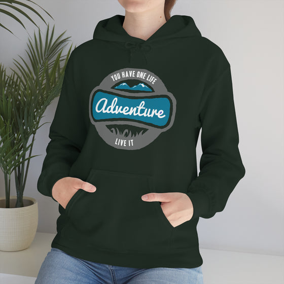 Chill Stitch – One Life Adventure Live It - Unisex Hooded Hoodie Sweatshirt – Embrace Your Vibe