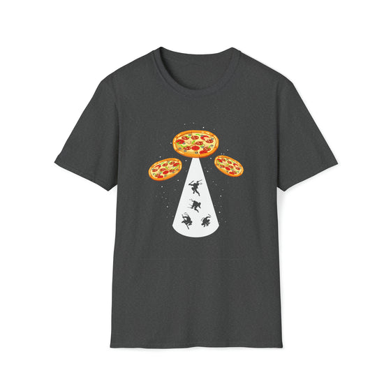 Pizza UFO Ninja Foodie Shirt | Abstract Unisex Soft Style Tee T-Shirt