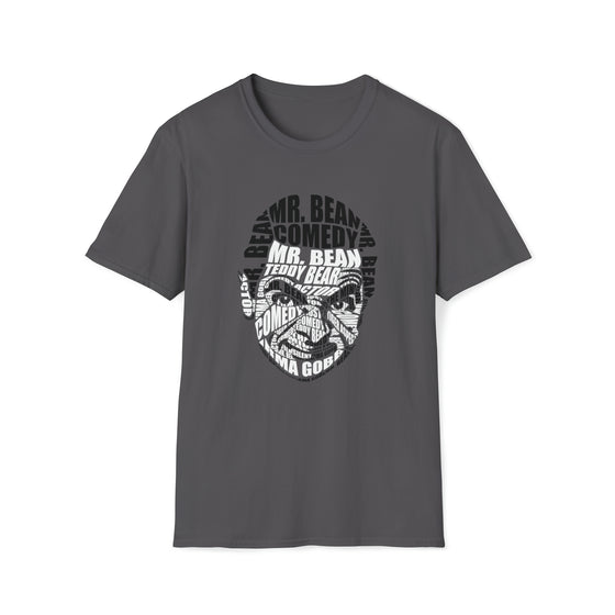 Mr Bean Comedian | Unisex Soft Style Tee T-Shirt  | Calligram Word Design