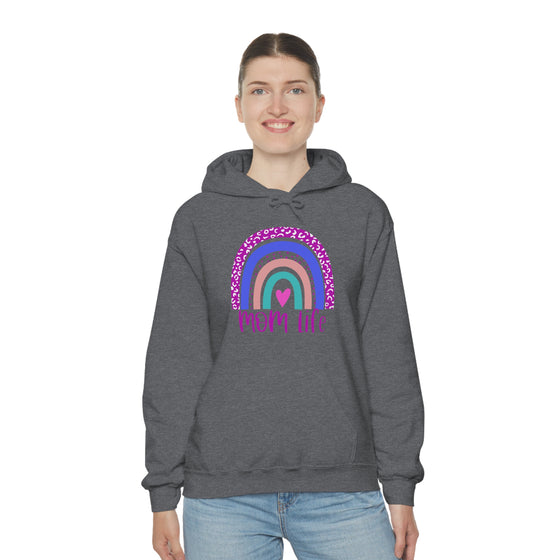 Chill Stitch – Mom Life Rainbow - Unisex Hooded Hoodie Sweatshirt – Embrace Your Vibe