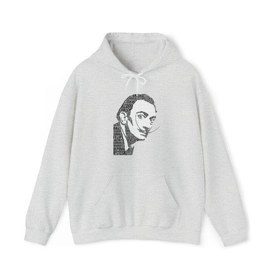 Salvador Dali Artist | Unisex Hooded Hoodie Sweatshirt  | Calligram Word Design