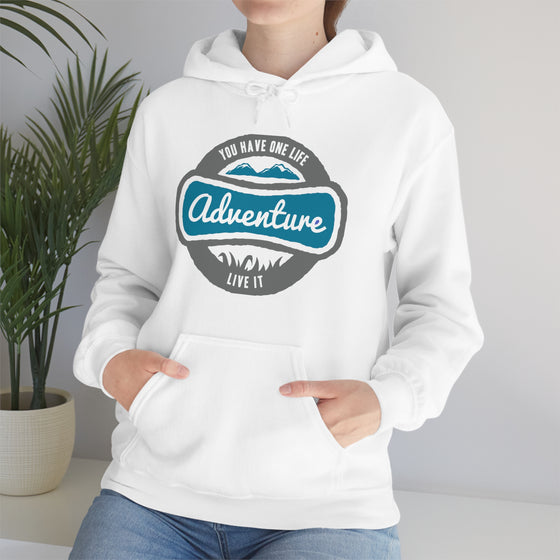 Chill Stitch – One Life Adventure Live It - Unisex Hooded Hoodie Sweatshirt – Embrace Your Vibe