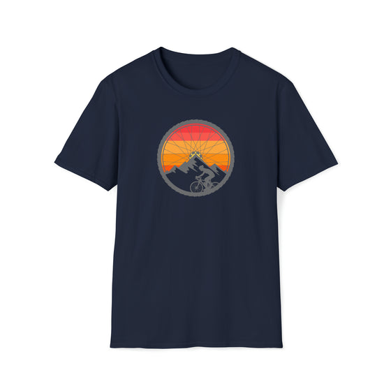 Bike Shirt | MTB Silhouette Bike Tire Mountain Biking | Unisex Soft style T-Shirt