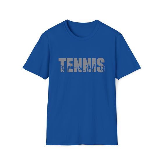Tennis Shirt | Sporting Athlete Silhouettes | Unisex Soft Style T-Shirt