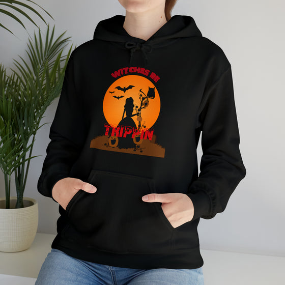 Halloween Sweatshirt | Witches Be Tripping | Unisex Hooded Hoodie Sweatshirt