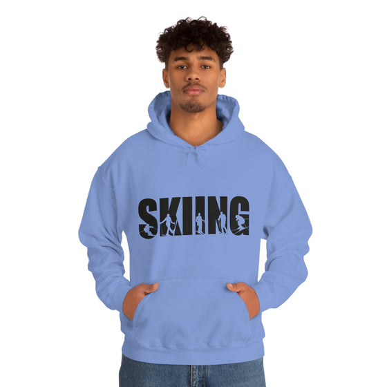 Chill Stitch – Skiing Sport - Unisex Hooded Hoodie Sweatshirt – Embrace Your Vibe