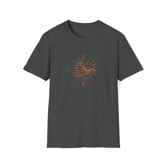 Abstract Mystical Bird Shapes V36  |  Unisex Soft Style Tee T-Shirt |  Embrace Your Vibe