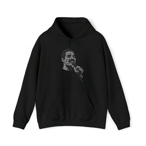 Freddy Mercury | Unisex Hooded Hoodie Sweatshirt | Embrace Your Vibe | Calligram Word Design