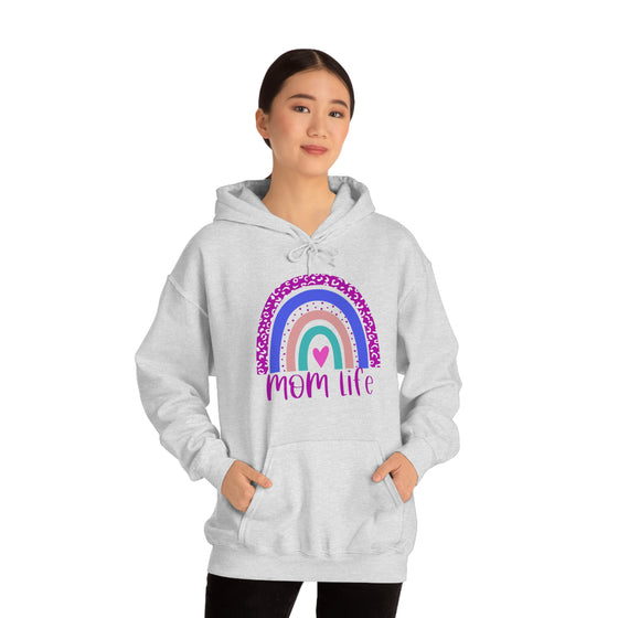 Chill Stitch – Mom Life Rainbow - Unisex Hooded Hoodie Sweatshirt – Embrace Your Vibe