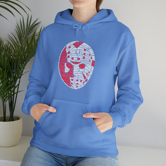 Jason  Friday  Halloween | Unisex Hooded Hoodie Sweatshirt | Embrace Your Vibe | Calligram Word Design