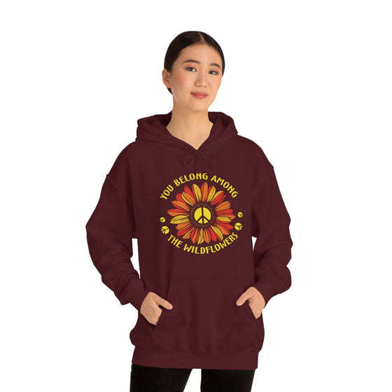 Among Wildflowers | Unisex Hooded Sweatshirt | Embrace Your Vibe