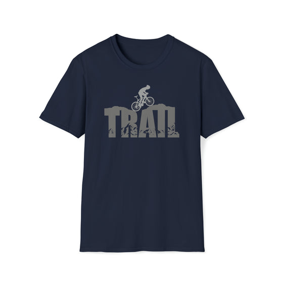 Bike Shirt | MTB Bike Trail Mountain Biking Word Graphic | Unisex Soft style T-Shirt Tee