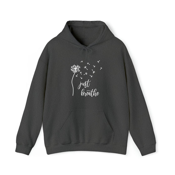 Just Breath Sweatshirt | Dandelion | Unisex Hooded Hoodie Sweatshirt