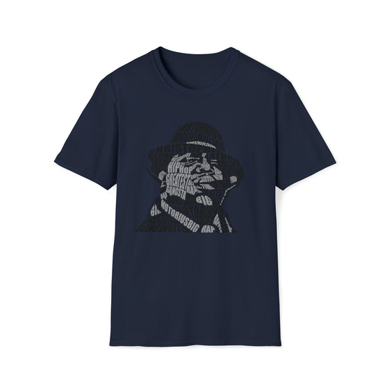 Notorious Big Rapper | Unisex Soft Style Tee T-Shirt | Calligram Word Design