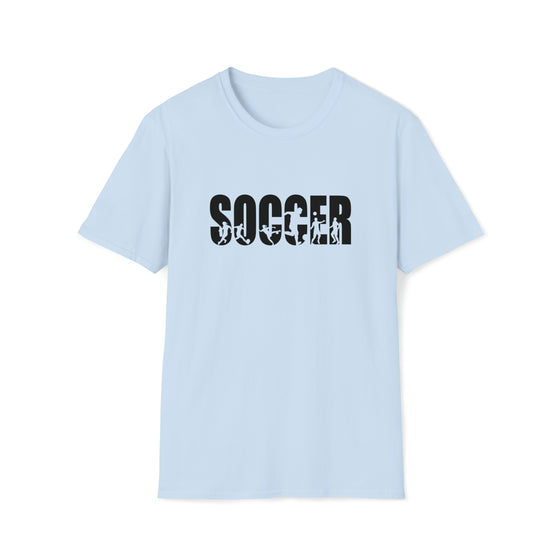 Soccer Shirt | Soccer Athlete Silhouettes | Unisex Soft Style T-Shirt Tee