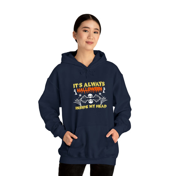 Halloween Sweatshirt | Always Halloween Inside My Head | Unisex Hooded Hoodie Sweatshirt