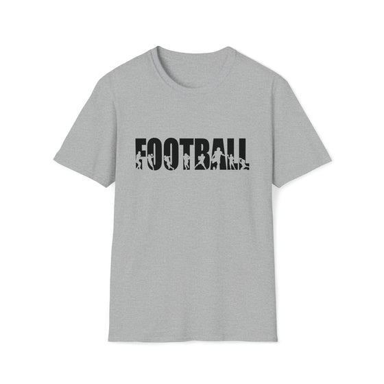 Football Gridiron Shirt | Sporting Name Athlete Silhouettes | Unisex Soft Style T-Shirt