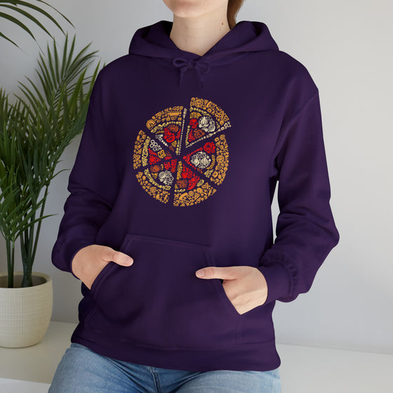 Pizza Slices Foodie Sweatshirt | Abstract Unisex Hooded Hoodie Sweatshirt