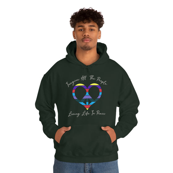 Chill Stitch – Imagine Living Life Peace - Unisex Hooded Hoodie Sweatshirt – Embrace Your Vibe