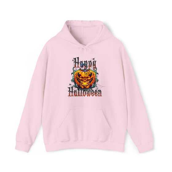 Halloween Sweatshirt | Happy Halloween Scary Pumpkin | Unisex Hooded Hoodie Sweatshirt