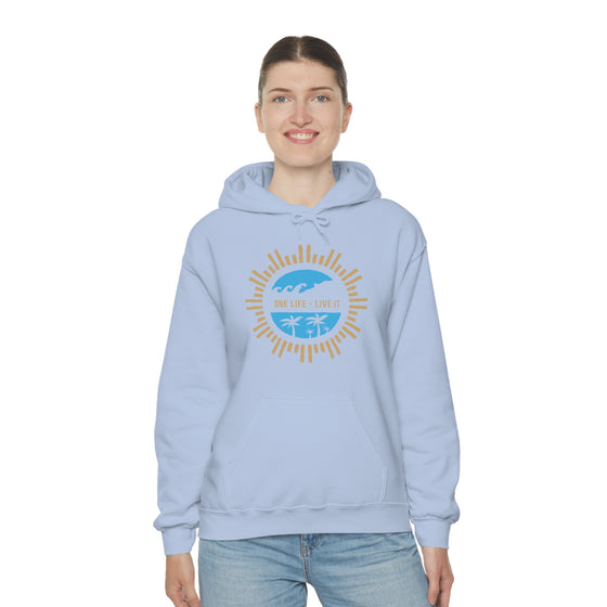 Chill Stitch – One Life Live It Spoke - Unisex Hooded Hoodie Sweatshirt – Embrace Your Vibe