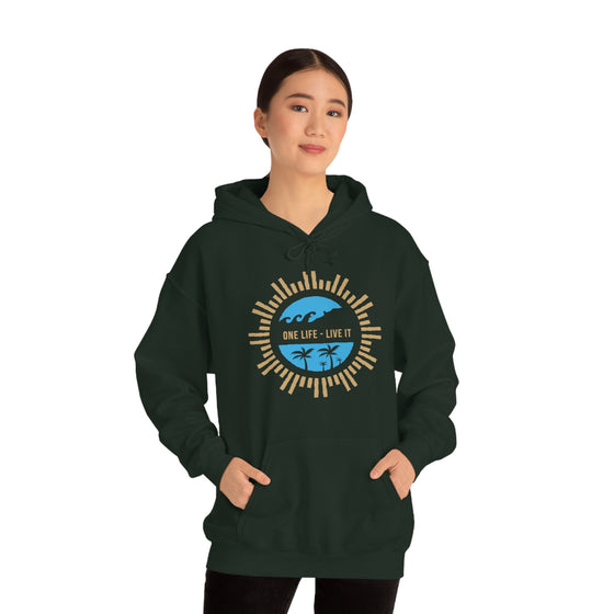 Chill Stitch – One Life Live It Spoke - Unisex Hooded Hoodie Sweatshirt – Embrace Your Vibe