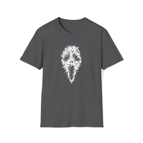 Ghost Face Bats Shirt | Abstract Unisex Soft Style Tee T-Shirt