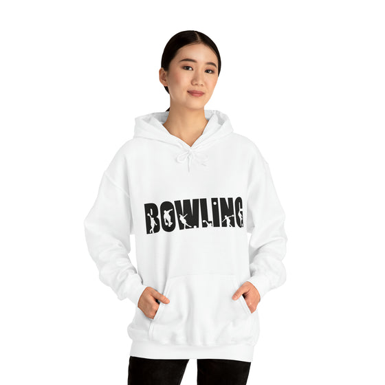Bowling Silhouette Sport | Unisex Hooded Hoodie Sweatshirt | Embrace Your Vibe