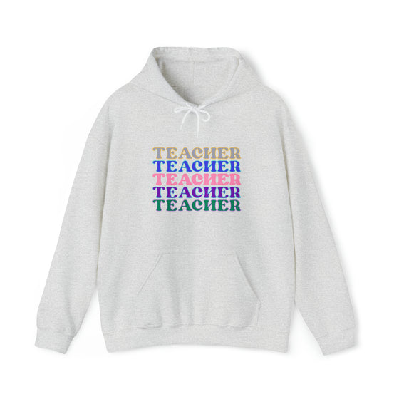 Teacher Life Sweatshirt | Teaching Teacher Repeat | Unisex Hooded Hoodie Sweatshirt
