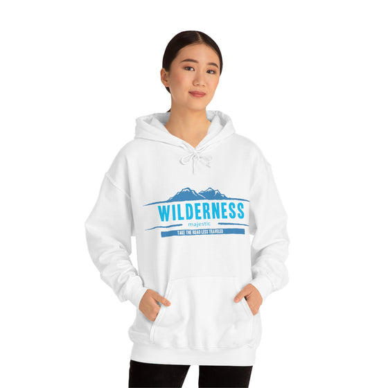 Chill Stitch – Wilderness Road Less Traveled - Unisex Hooded Hoodie Sweatshirt – Embrace Your Vibe