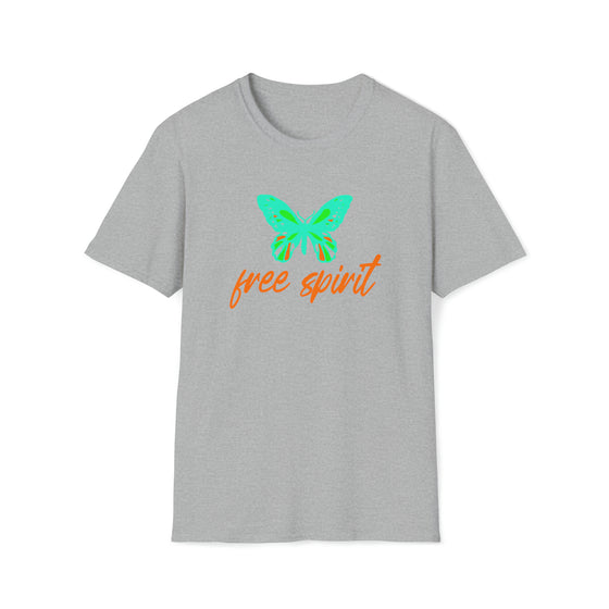 Free Spirited Butterfly Shirt |  Hippie Earth Peace Design | Unisex Soft Style T-Shirt