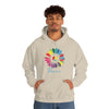 Chill Stitch – Sunflower Rainbow Peace - Unisex Hooded Hoodie Sweatshirt – Embrace Your Vibe