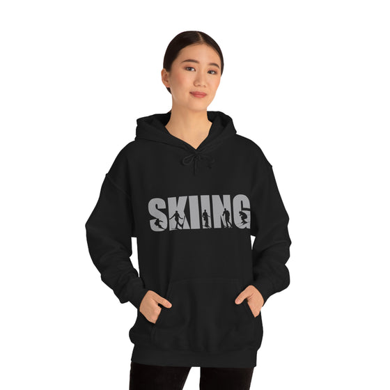 Chill Stitch – Skiing Sport - Unisex Hooded Hoodie Sweatshirt – Embrace Your Vibe