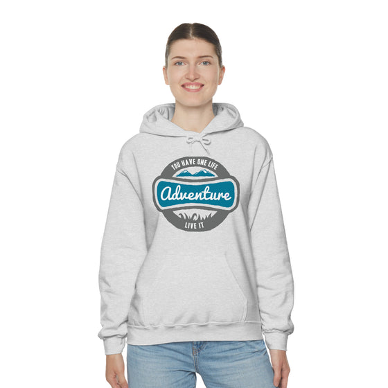 Chill Stitch – One Life Adventure Live It - Unisex Hooded Hoodie Sweatshirt – Embrace Your Vibe