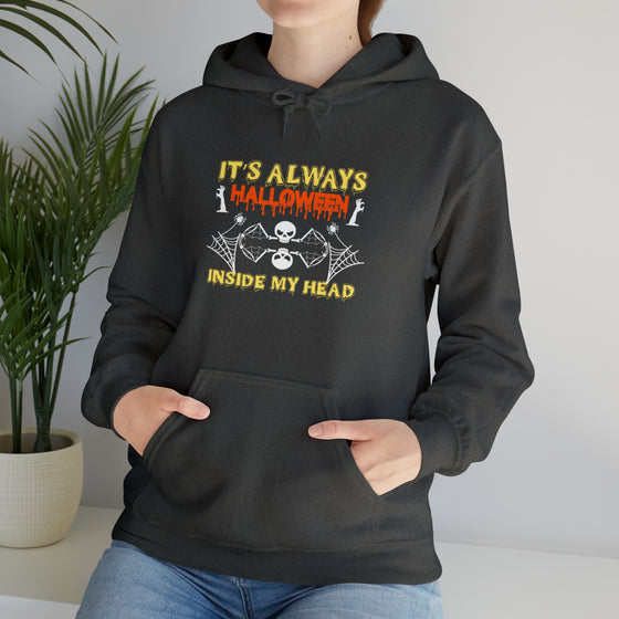 Halloween Sweatshirt | Always Halloween Inside My Head | Unisex Hooded Hoodie Sweatshirt