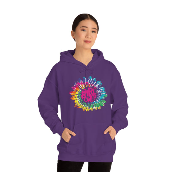 Chill Stitch – Girl Power Tie-Dye - Unisex Hooded Hoodie Sweatshirt – Embrace Your Vibe