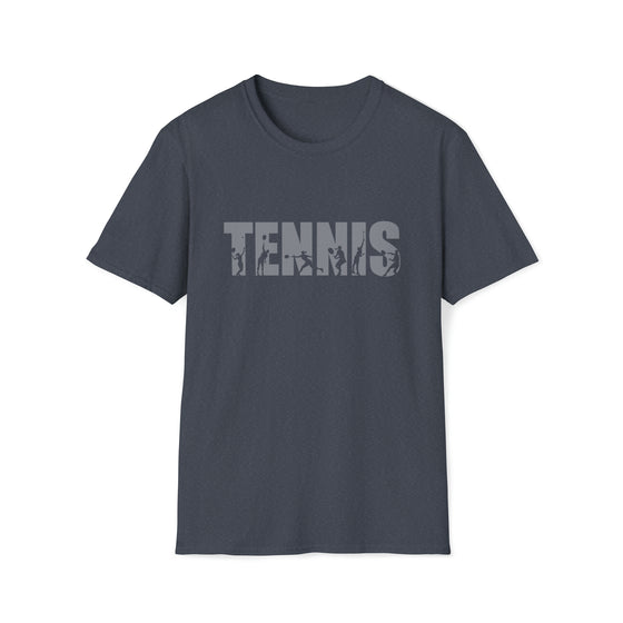 Tennis Shirt | Sporting Athlete Silhouettes | Unisex Soft Style T-Shirt