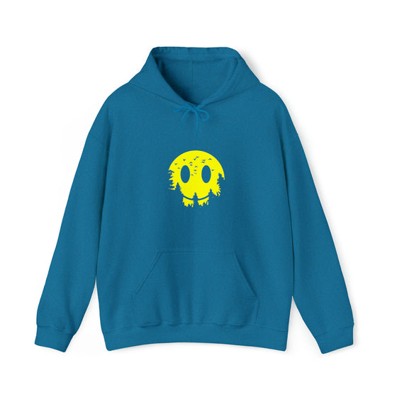 Smiley Sweatshirt | Forest Moon | Abstract Unisex Hooded Hoodie Sweatshirt