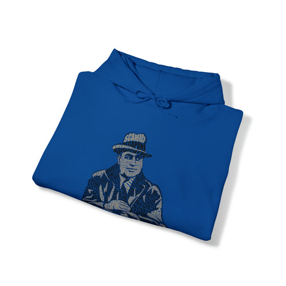 Al Capone | Unisex Hooded Hoodie Sweatshirt | Embrace Your Vibe | Calligram Word Design