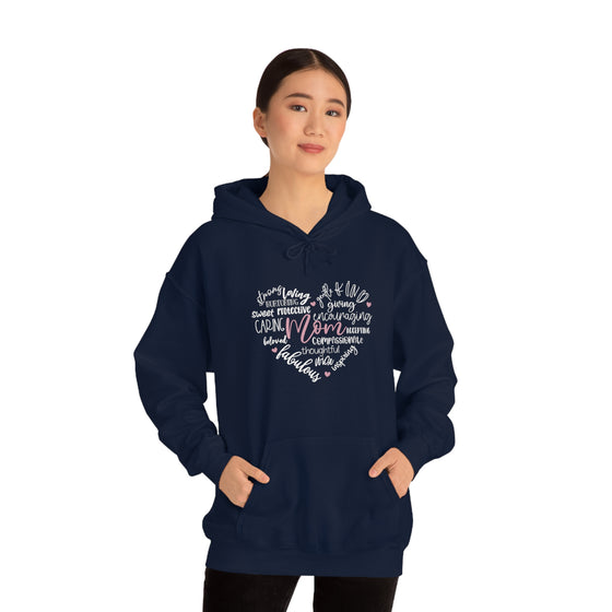 Chill Stitch – Mom Heart Descriptions - Unisex Hooded Hoodie Sweatshirt – Embrace Your Vibe