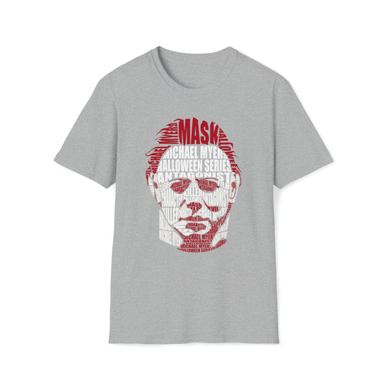 Michael Myers | Halloween | Unisex Soft Style Tee T-Shirt  | Calligram Word Design