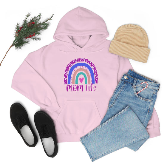 Chill Stitch – Mom Life Rainbow - Unisex Hooded Hoodie Sweatshirt – Embrace Your Vibe