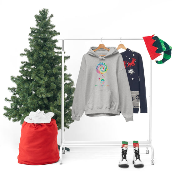 Chill Stitch – Peace Live Frog Tie-Dye - Unisex Hooded Hoodie Sweatshirt – Embrace Your Vibe
