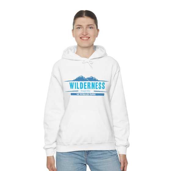 Chill Stitch – Wilderness Road Less Traveled - Unisex Hooded Hoodie Sweatshirt – Embrace Your Vibe